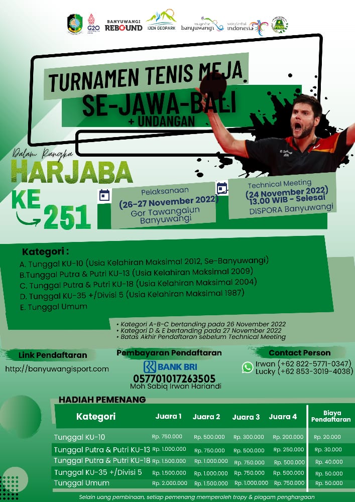 Turnamen Tenis Meja Se-Jawa-Bali